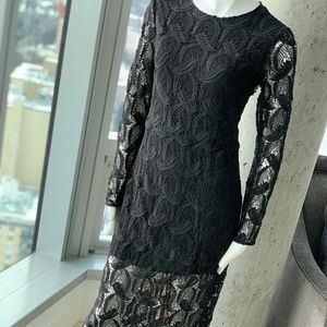 Maje Long Black Lace Gown - Worn twice